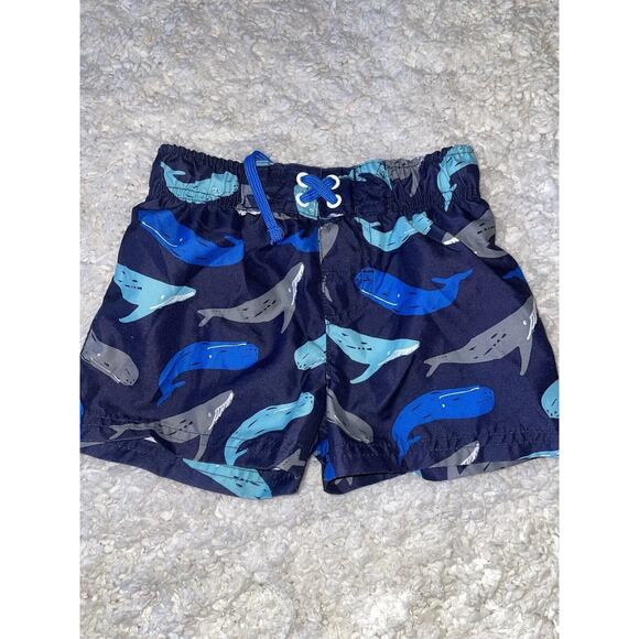 Cat 8 Jack Boys Sz. 18 Mo. Whale Design Swim Trunks. Cute, Great Shape - Picture 1 of 6